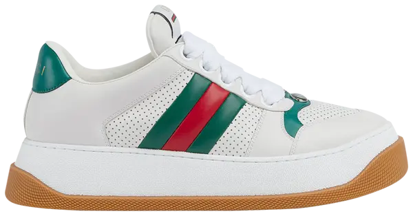 Gucci Web Screener 'White Green Red' Sneakers for Men