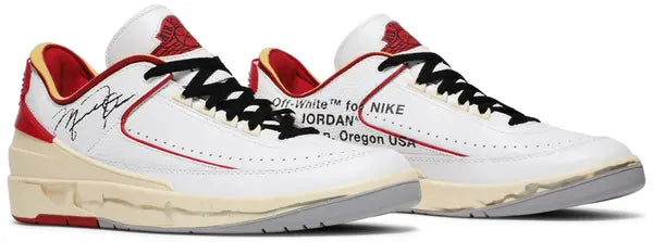 Off-White x Air Jordan 2 Retro Low SP 'White Varsity Red' Sneakers for Unisex