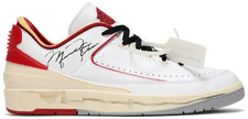 Off-White x Air Jordan 2 Retro Low SP 'White Varsity Red' Sneakers for Unisex