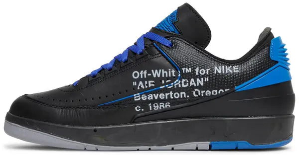 Off-White x Air Jordan 2 Retro Low SP 'Black Varsity Royal' Sneakers for Men