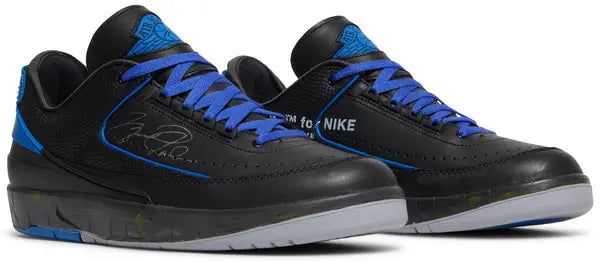 Off-White x Air Jordan 2 Retro Low SP 'Black Varsity Royal' Sneakers for Men