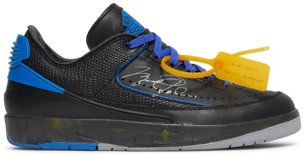 Off-White x Air Jordan 2 Retro Low SP 'Black Varsity Royal' Sneakers for Men