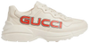 Gucci Rhython Leather Sneaker 'Ivory Demetra' Sneakers for Men