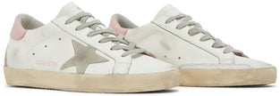 Golden Goose Wmns Superstar 'White Pink' Distressed Leather Sneaker