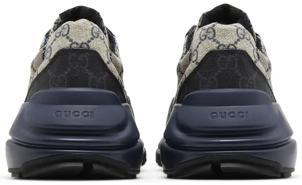 Gucci GG Rhyton 'Beige Blue Monogram' Sneakers for Men