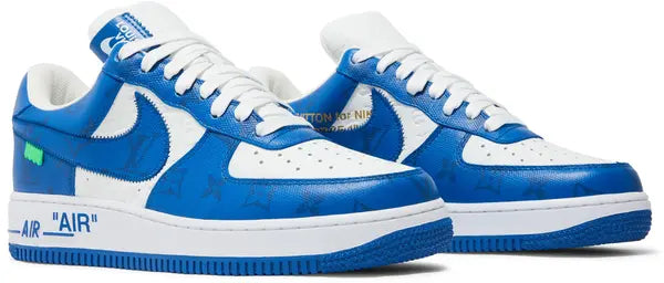 Louis Vuitton x Air Force 1 Low 'White Team Royal' Sneakers for Unisex