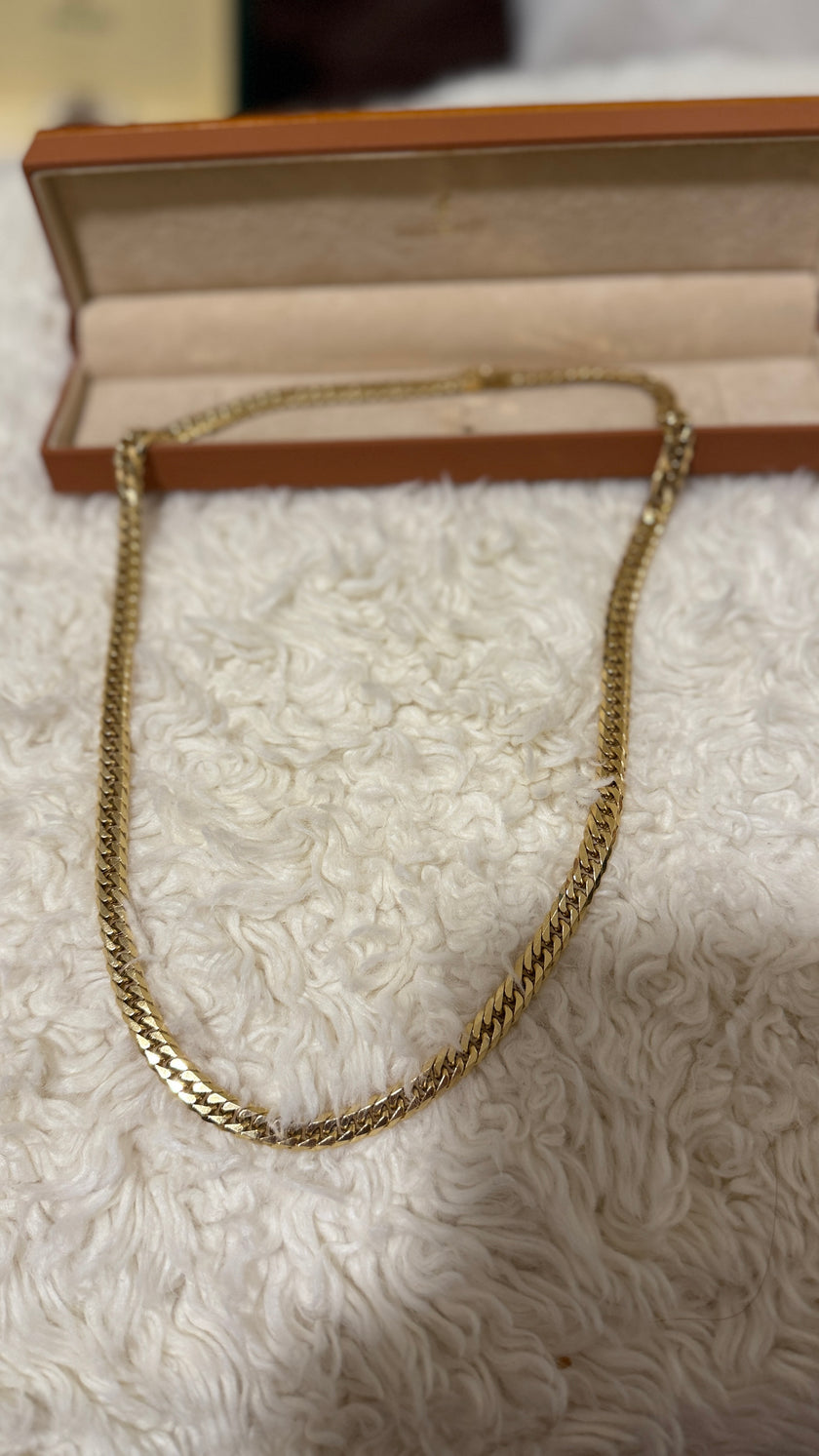 18Karat 100 Gram Gold Chain Necklace 24” M LINK MADE IN JAPAN