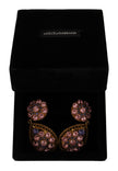 Dolce & Gabbana Baroque Multicolor Crystal Dangle Earrings