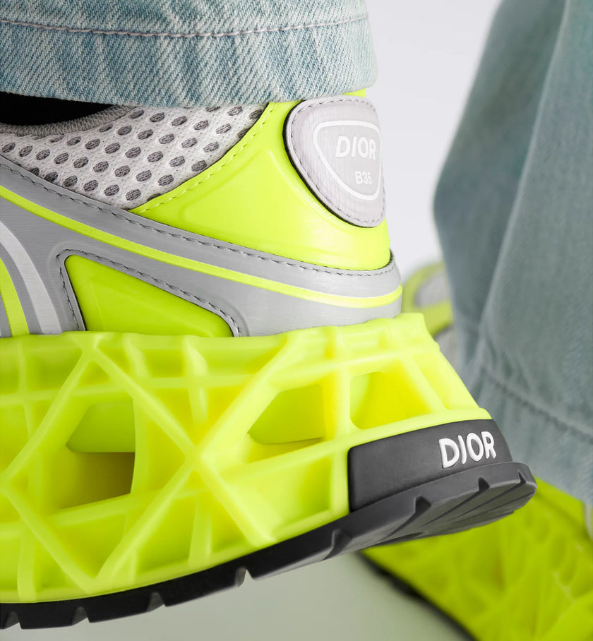 Dior B35 NXXT Sneaker – Limited and Numbered Edition in Neon Yellow & Light Gray
