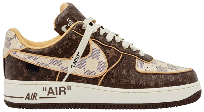 Louis Vuitton x Air Force 1 Low 'Monogram Damier' Pilot Case Sneakers for Unisex