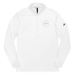 adidas x Genuine Authentic Brand Embroidered Logo Quarter zip pullover - White / S - White / M - White / L - White / XL - White / 2XL - White / 3XL - White / 4XL