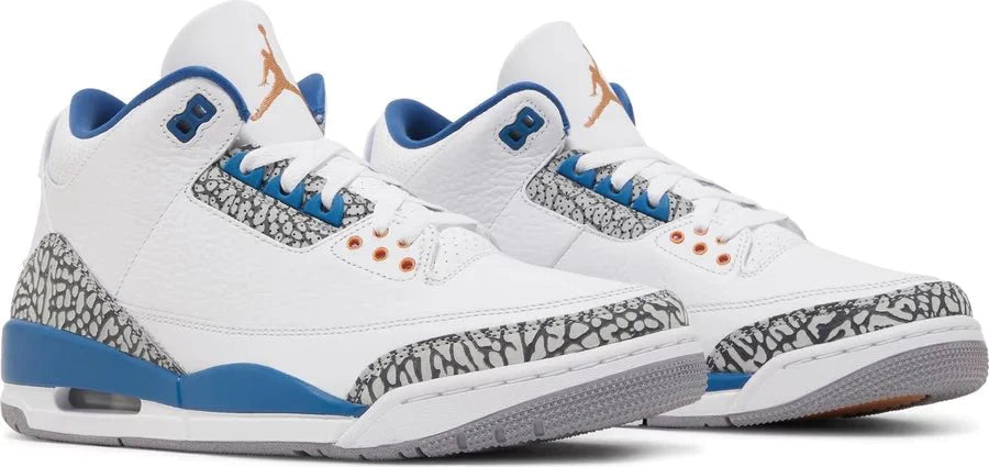 Air Jordan 3 Retro 'Washington Wizards' True Blue Sneakers for Men - GENUINE AUTHENTIC BRAND LLC