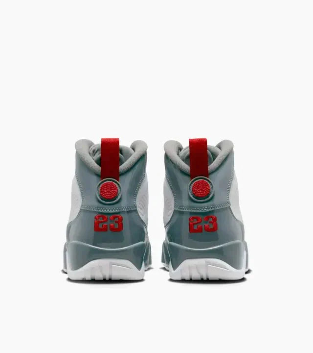 Air Jordan 9 White Cool Grey 'Fire Red' Sneakers for Men - GENUINE AUTHENTIC BRAND LLC