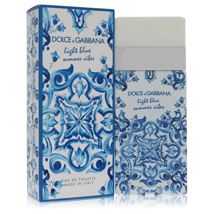 Dolce & Gabbana Light Blue Summer Vibes Perfume for Women – Fresh Citrus Floral Fragrance in 100 ml Limited-Edition Bottle