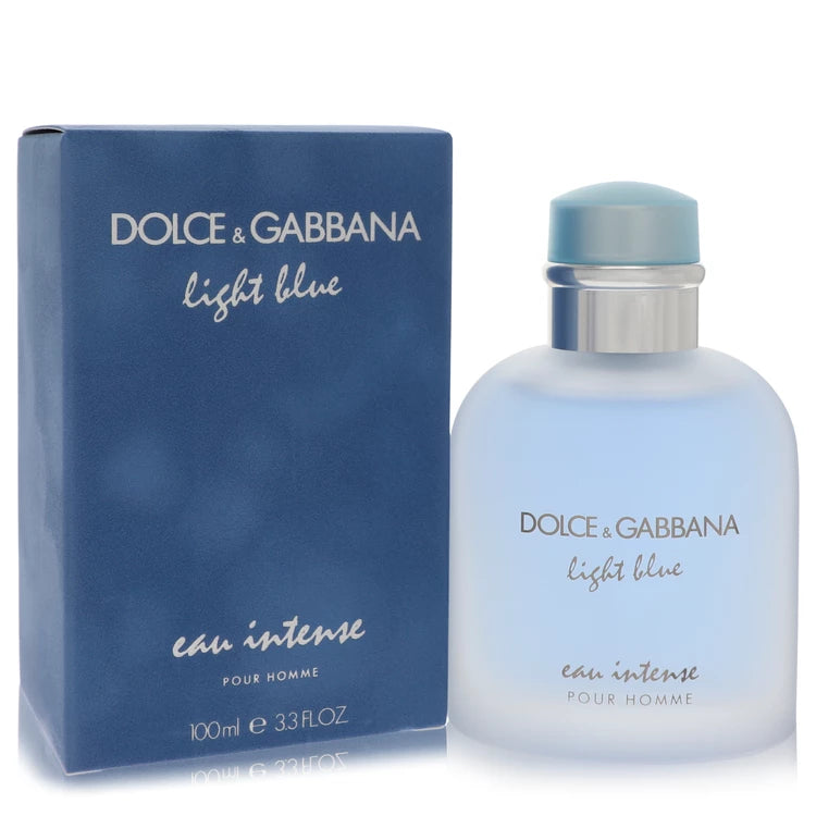 Man on the beach wearing Light Blue Eau Intense Cologne