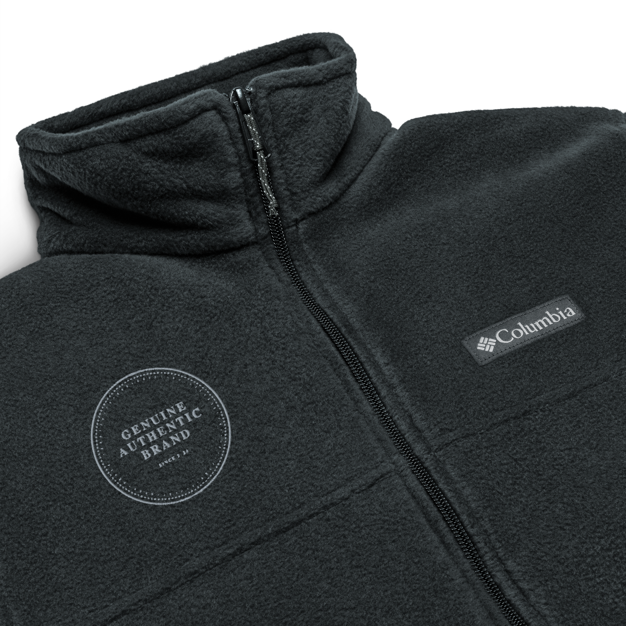 Columbia x Genuine Authentic Brand Embroidered Logo Unisex Columbia fleece jacket