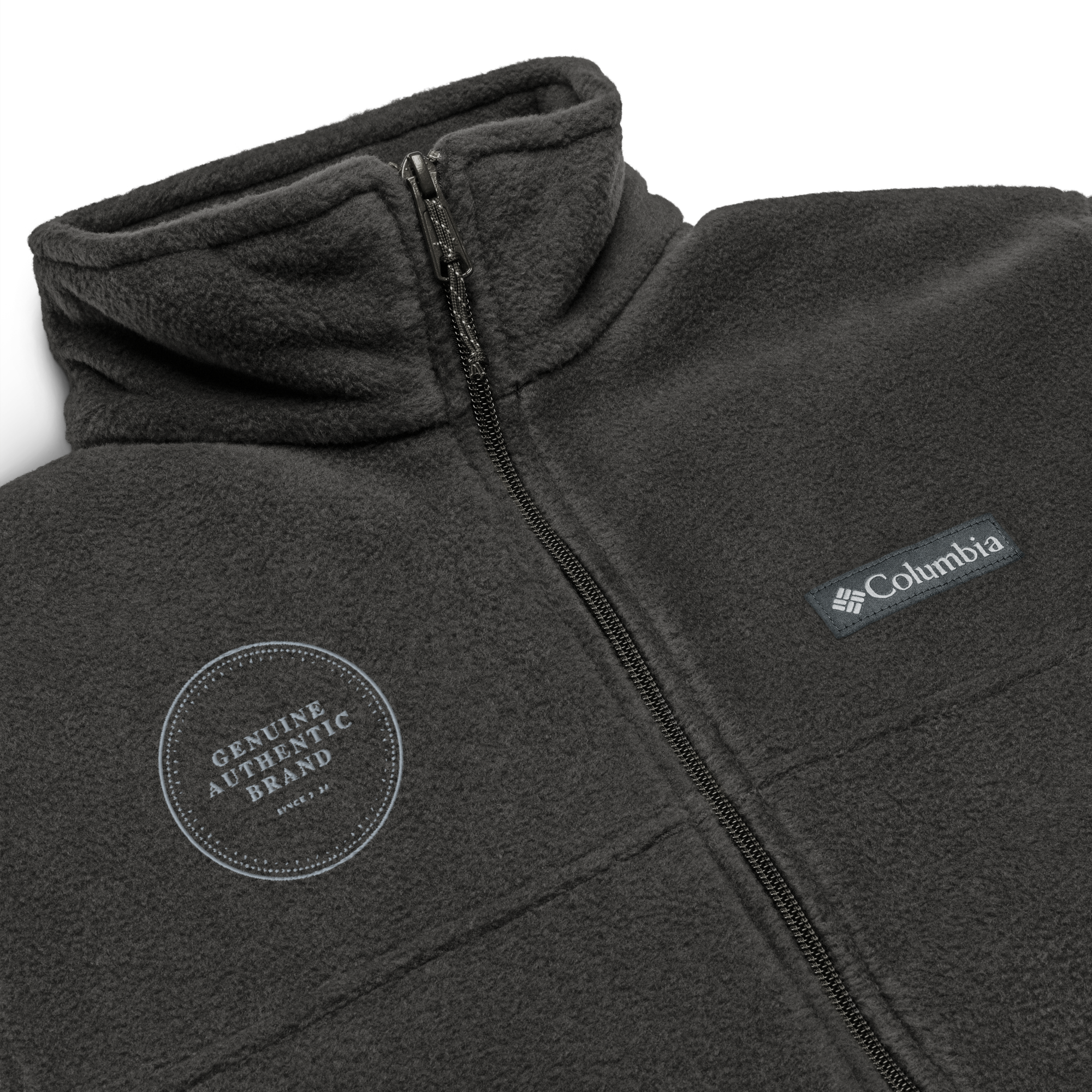 Columbia x Genuine Authentic Brand Embroidered Logo Unisex Columbia fleece jacket