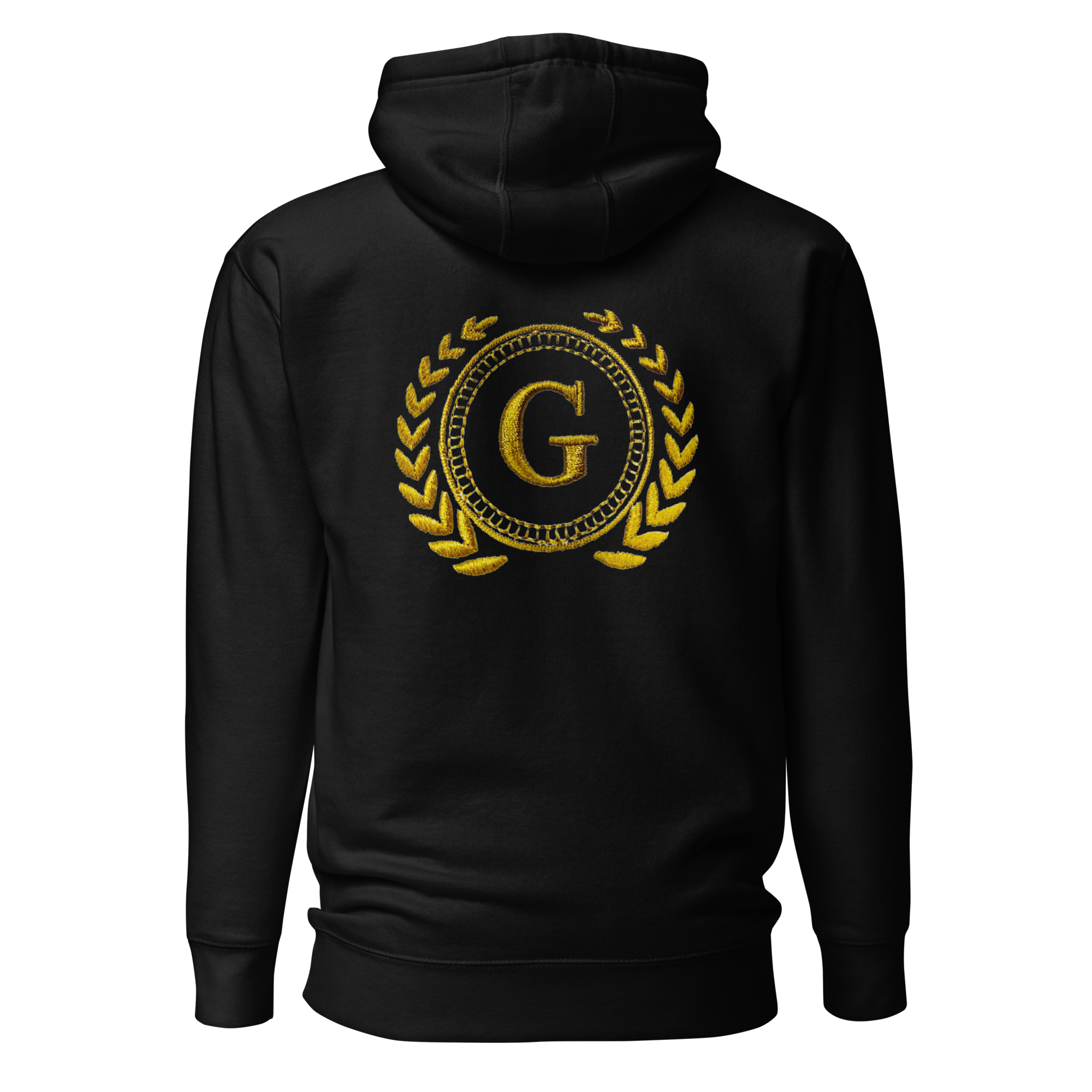 Sudadera con capucha unisex con logotipo izquierdo bordado de marca auténtica y auténtica.