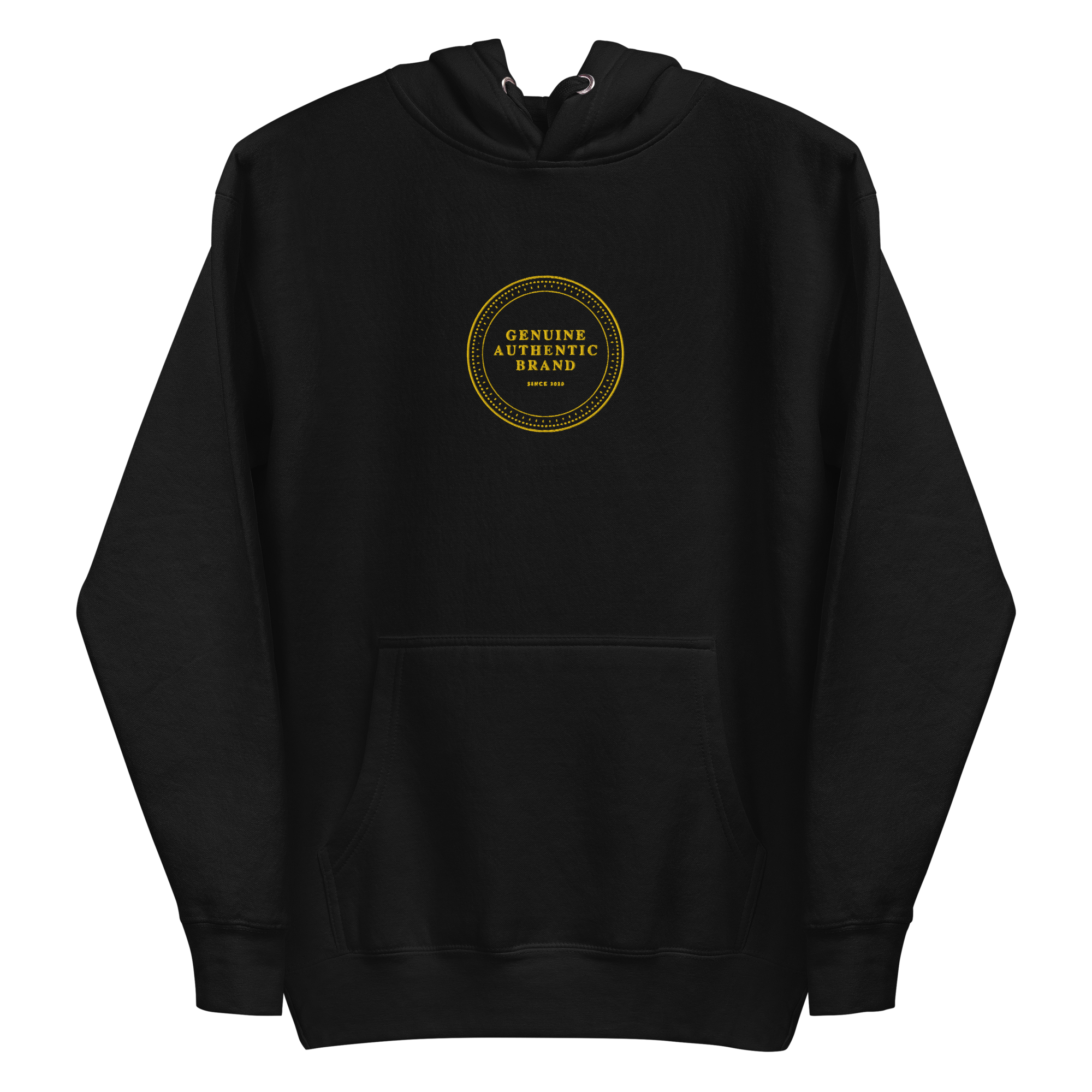 Sudadera con capucha unisex con logotipo medio bordado de marca auténtica y auténtica