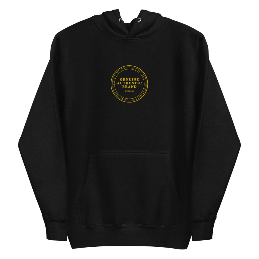 Genuine Authentic Brand Embroidered Mid Logo Unisex Hoodie