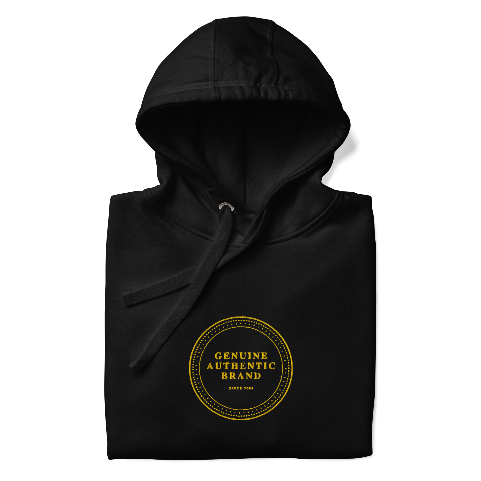 Sudadera con capucha unisex con logotipo medio bordado de marca auténtica y auténtica