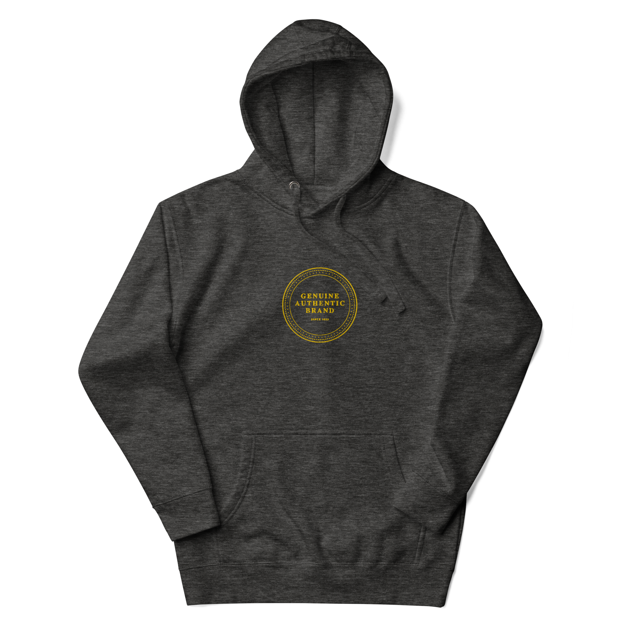 Sudadera con capucha unisex con logotipo medio bordado de marca auténtica y auténtica