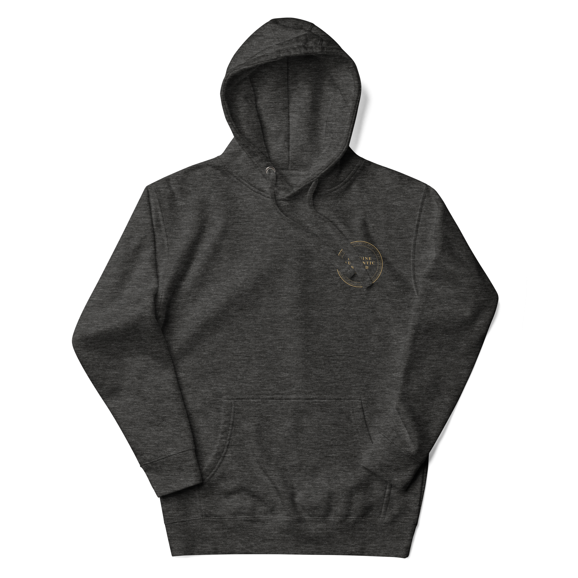 Sudadera con capucha unisex con logotipo izquierdo bordado de marca auténtica y auténtica.