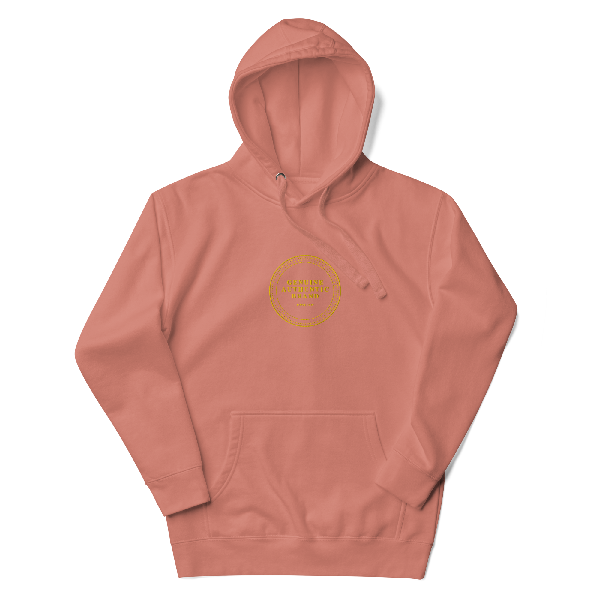 Sudadera con capucha unisex con logotipo medio bordado de marca auténtica y auténtica
