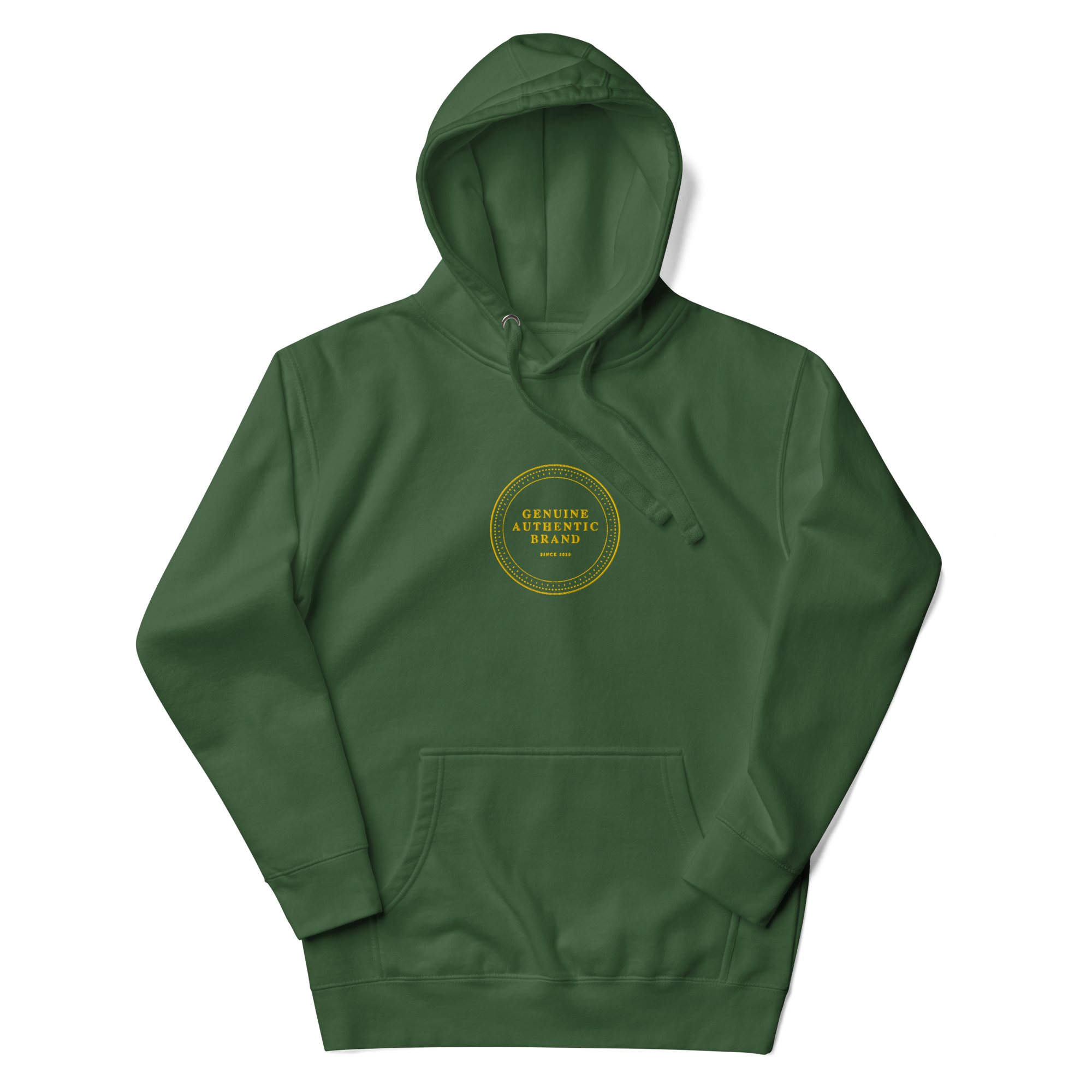 Sudadera con capucha unisex con logotipo medio bordado de marca auténtica y auténtica