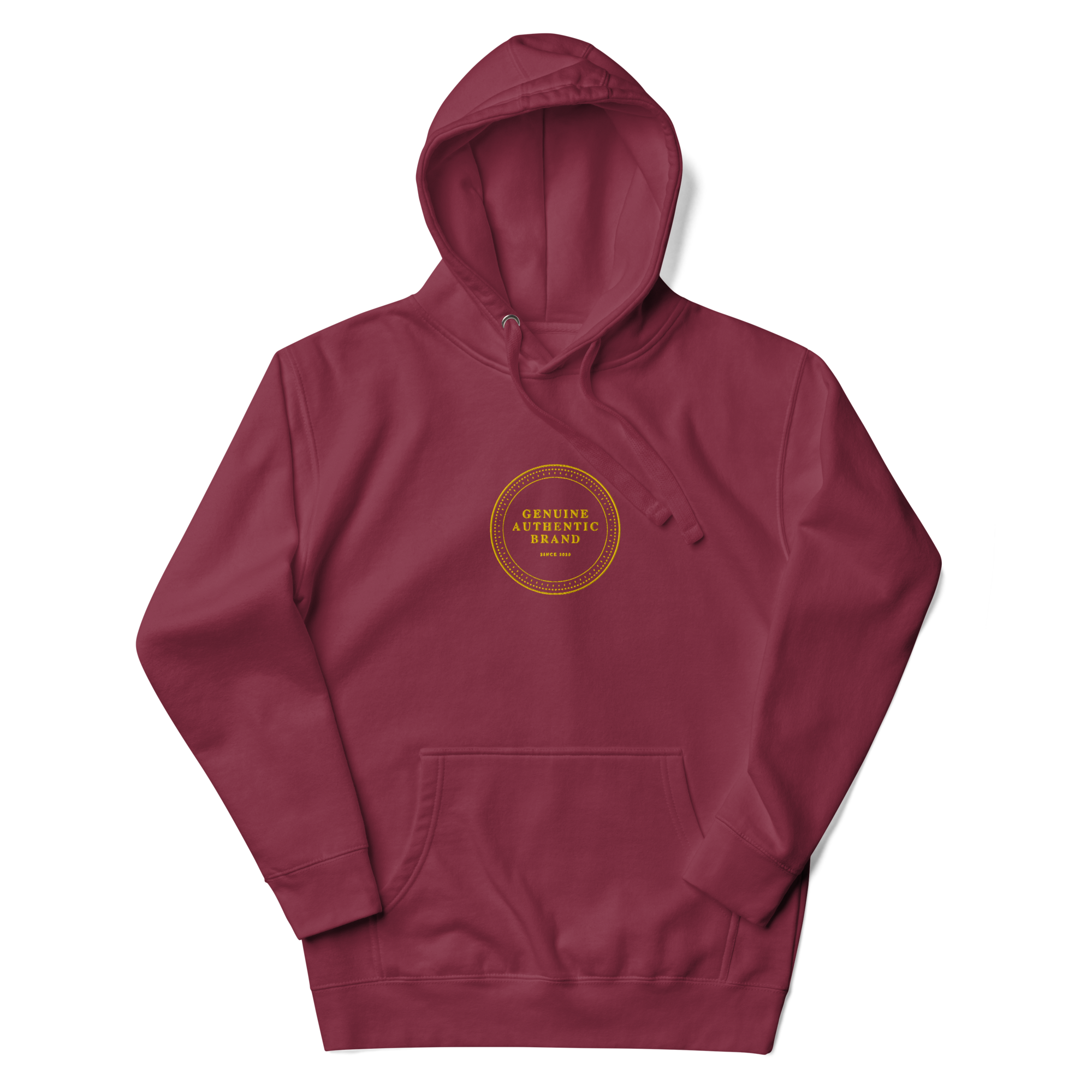 Sudadera con capucha unisex con logotipo medio bordado de marca auténtica y auténtica