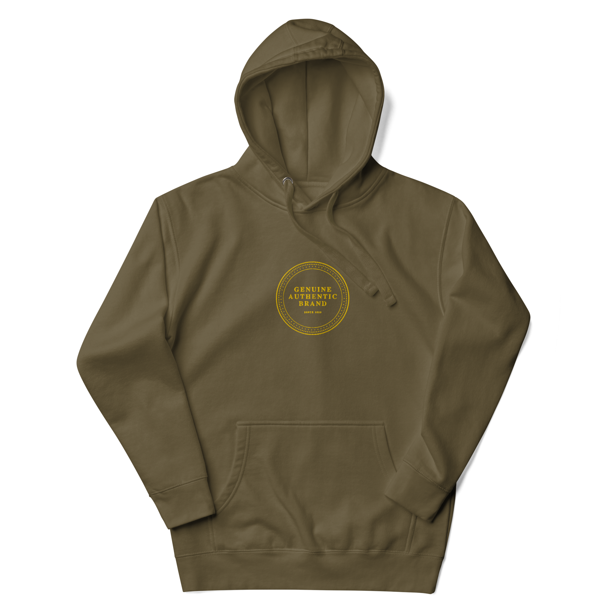 Sudadera con capucha unisex con logotipo medio bordado de marca auténtica y auténtica