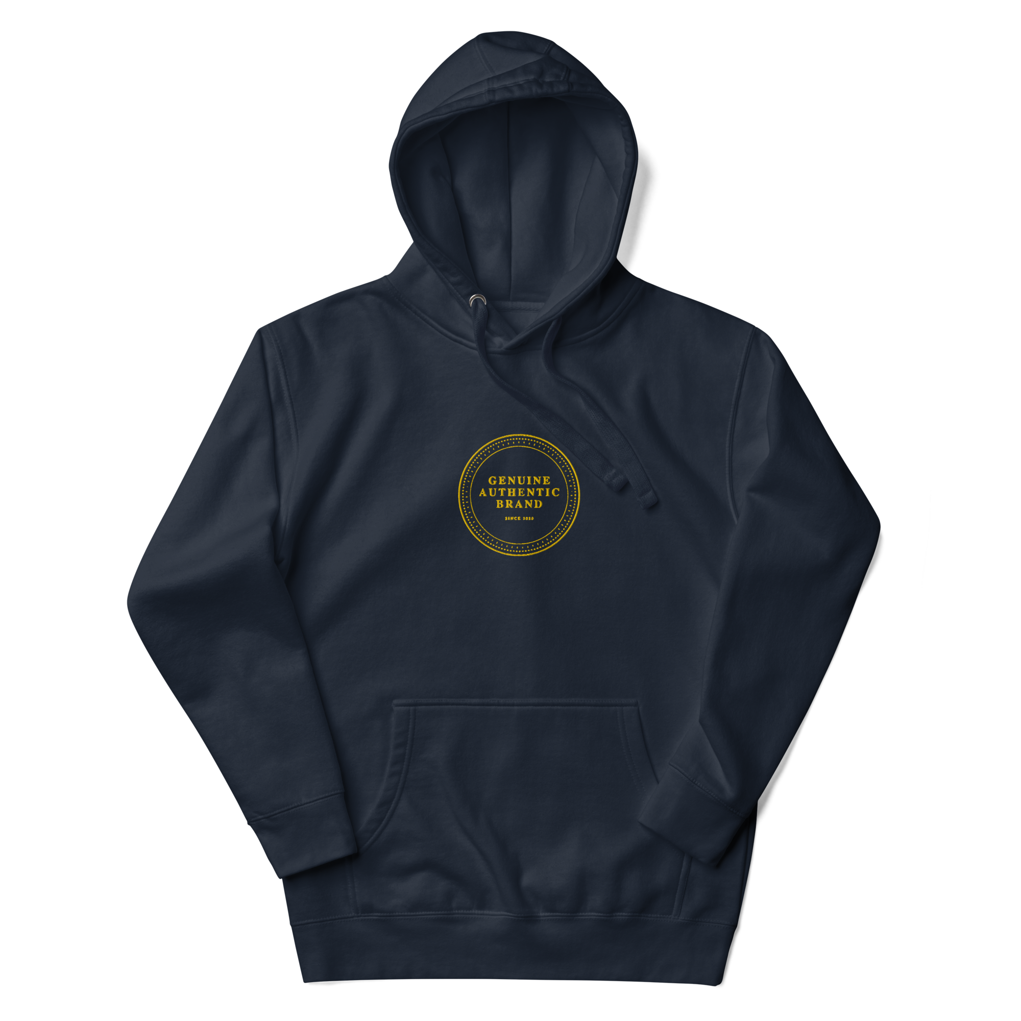 Sudadera con capucha unisex con logotipo medio bordado de marca auténtica y auténtica