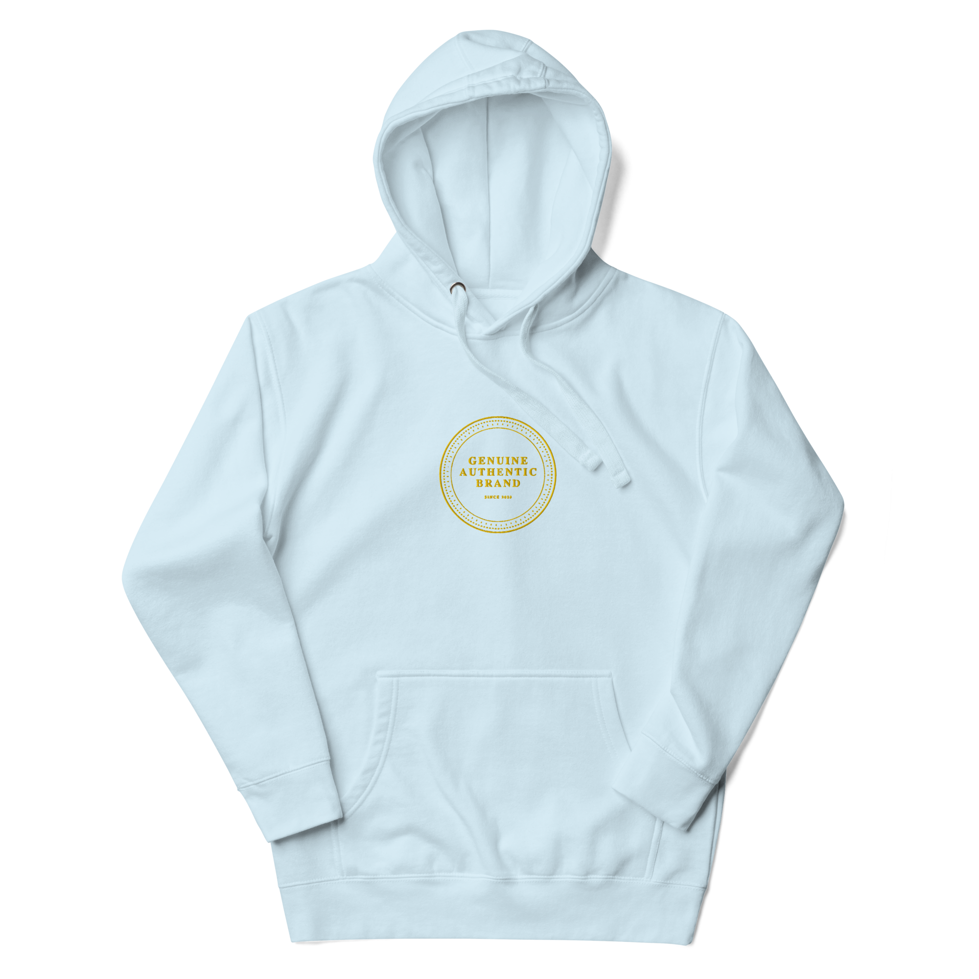 Sudadera con capucha unisex con logotipo medio bordado de marca auténtica y auténtica
