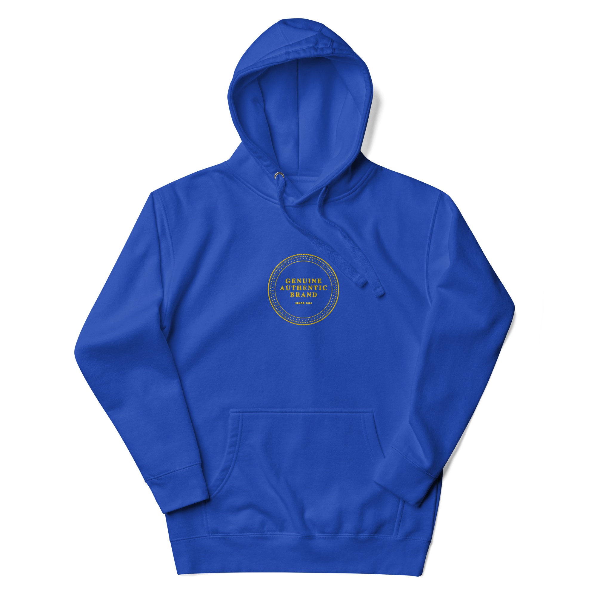 Sudadera con capucha unisex con logotipo medio bordado de marca auténtica y auténtica
