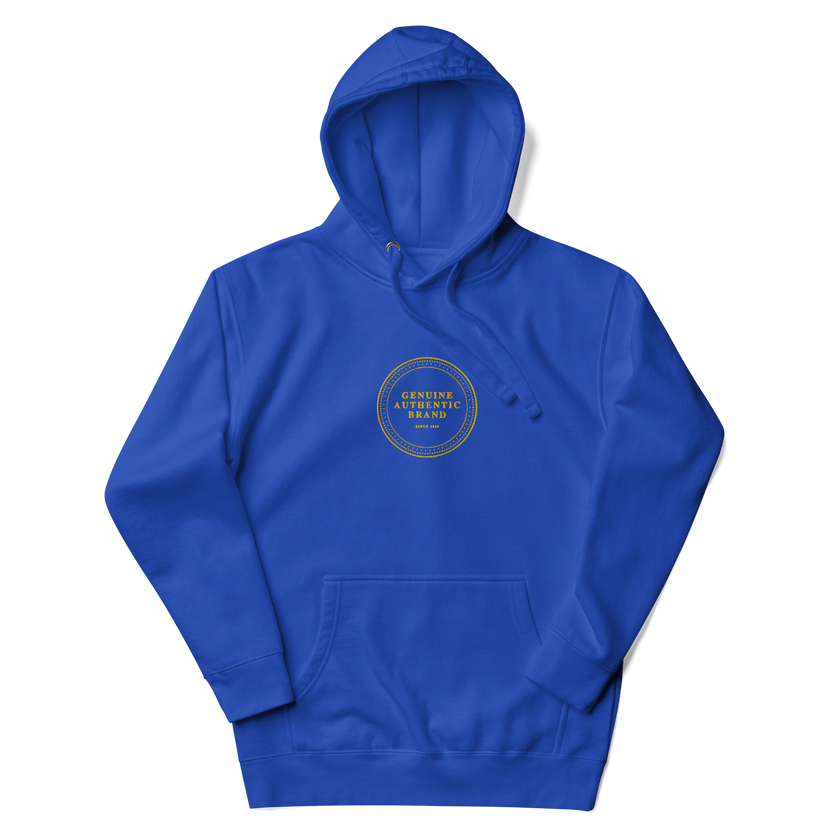 Genuine Authentic Brand Embroidered Mid Logo Unisex Hoodie