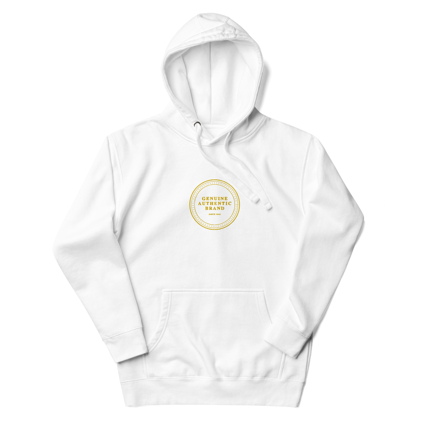 Genuine Authentic Brand Embroidered Mid Logo Unisex Hoodie