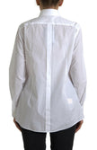Dolce & Gabbana Cotton Collared Long Sleeves Shirt White - GENUINE AUTHENTIC BRAND LLC  
