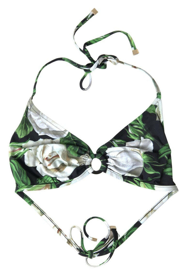 Dolce & Gabbana Black Floral Two Piece Beachwear Swimwear Bikini - GENUINE AUTHENTIC BRAND LLC  