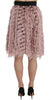 Dolce & Gabbana Wide Elastic Waist High Fashion Skirt.