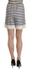 Dolce & Gabbana Elegant Striped Silk Shorts - High Waisted.