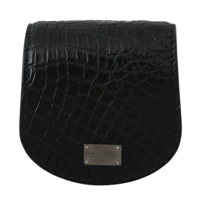 Dolce & Gabbana Black Exotic Skin Pocket Condom Case Holder - GENUINE AUTHENTIC BRAND LLC  