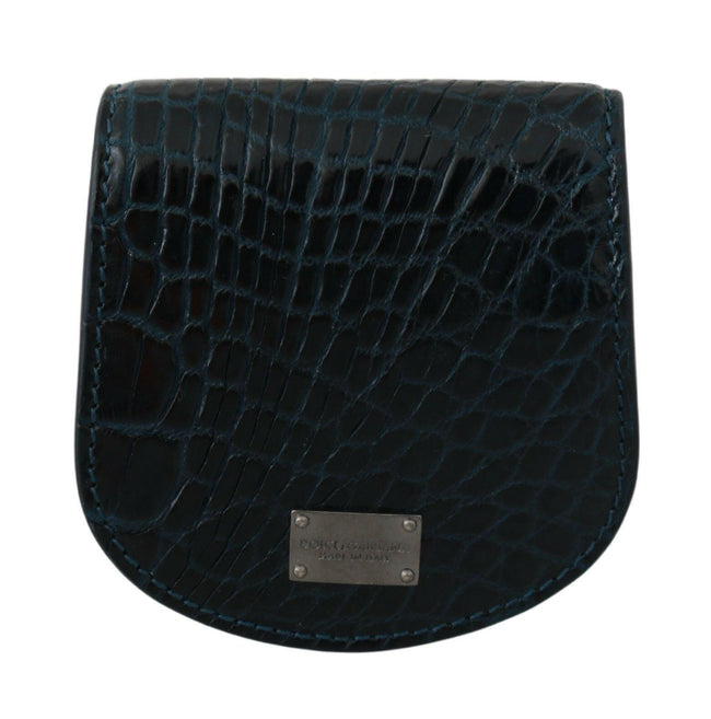 Dolce & Gabbana Blue Exotic Skins Condom Case Holder Pocket - GENUINE AUTHENTIC BRAND LLC  