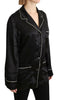 Dolce & Gabbana Black Shirt Silk Stretch Top Blouse - GENUINE AUTHENTIC BRAND LLC  