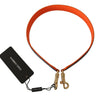 Dolce & Gabbana Blue Orange Python Leather Accessory Shoulder Strap.