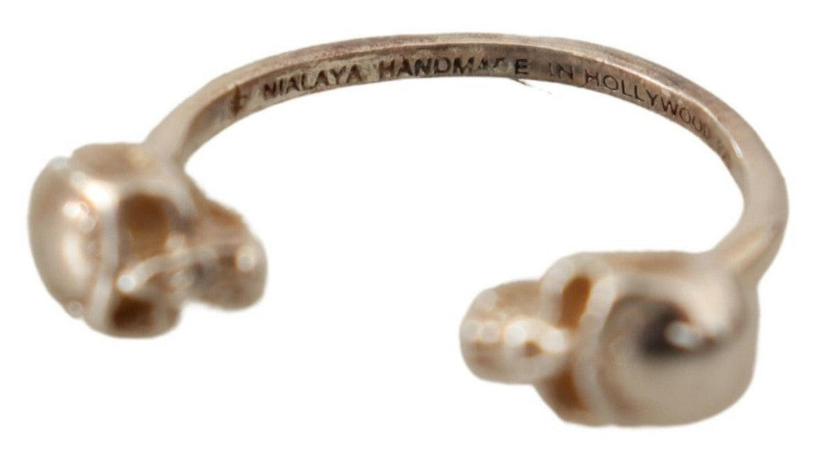 Nialaya Antique Silver Tone Skull Men Jewelry Ring - GENUINE AUTHENTIC BRAND LLC  