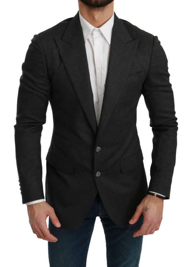 Dolce & Gabbana Gray NAPOLI Slim Fit Jacket Wool Blazer - GENUINE AUTHENTIC BRAND LLC  