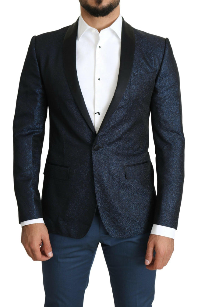 Dolce & Gabbana Blue Slim Fit Jacket Coat MARTINI  Blazer - GENUINE AUTHENTIC BRAND LLC  