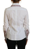 Dolce & Gabbana White Lace Long Sleeves Ruffle Collar Top - GENUINE AUTHENTIC BRAND LLC  