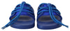 Dolce & Gabbana Blue Stretch Rubber Sandals Slides Slip On Shoes - GENUINE AUTHENTIC BRAND LLC  