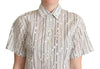 Dolce & Gabbana White Circles Dots Collared Button Up Shirt - GENUINE AUTHENTIC BRAND LLC  